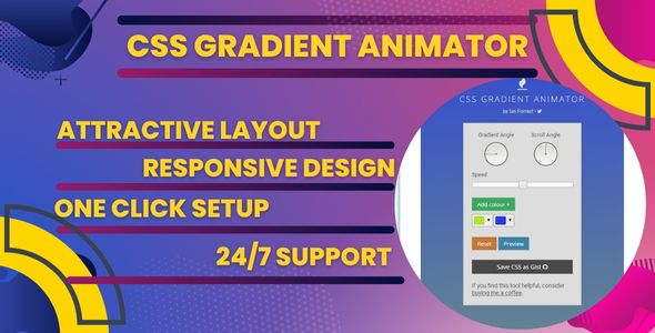 CSS Gradient Animator Theme +Tool For Blogger Nulled