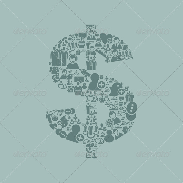 User Dollar - Web Elements Vectors