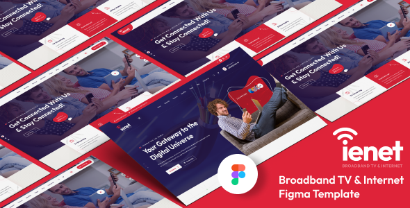 Ienet - Broadband TV & Internet Figma Template