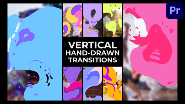 Vertical Liquid Hand Drawn Transitions | Premiere Pro