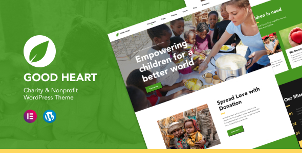 GoodHeart - Charity & Nonprofit Elementor WordPress Theme
