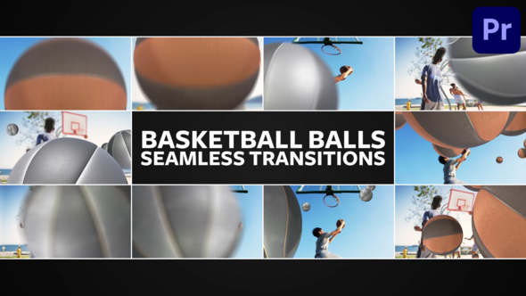 Basketball Balls Seamless Transitions for Premiere Pro