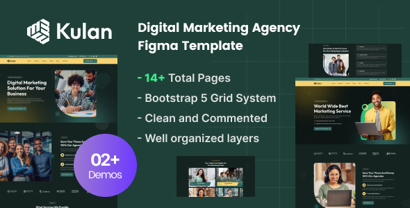 Kulan - SEO & Digital Marketing Figma Template