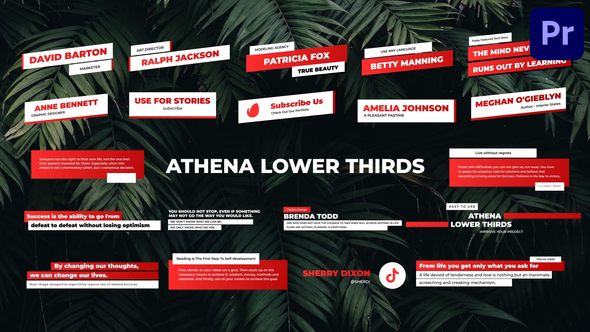 Athena Lower Thirds for Premiere Pro