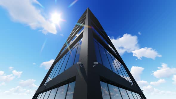 Security Cameras On Building alt