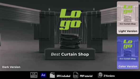 Curtain shop Logo Stings template preview