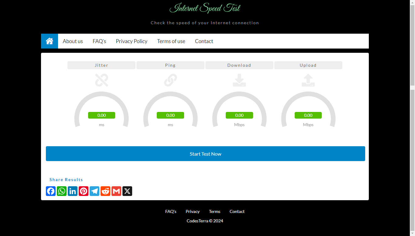 Internet Speed Test Script by CodesTerra CodeCanyon