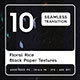 10 Floral Black Rice Paper Textures