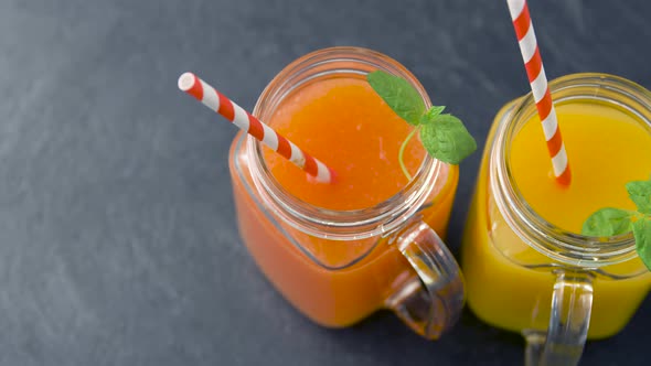 Juices in Mason Jar Glasses with Paper Straws 21 alt