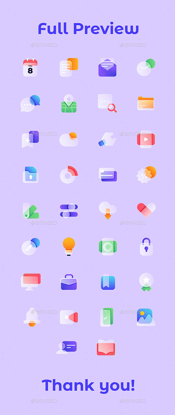 [DOWNLOAD]Big collection of Glass morphism design icons