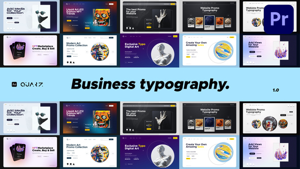 Website Promo Typography for Premiere Pro
