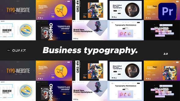 Website Promo Typography for Premiere Pro v2