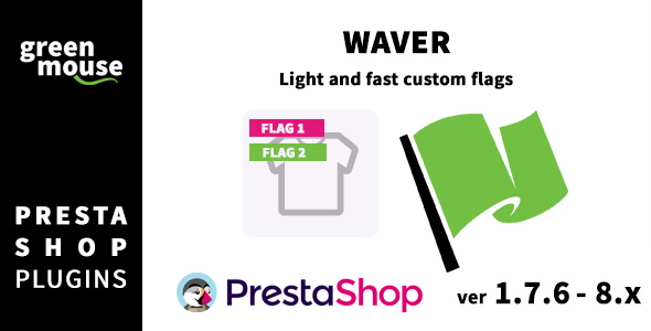 Waver - light and fast PrestaShop product flags