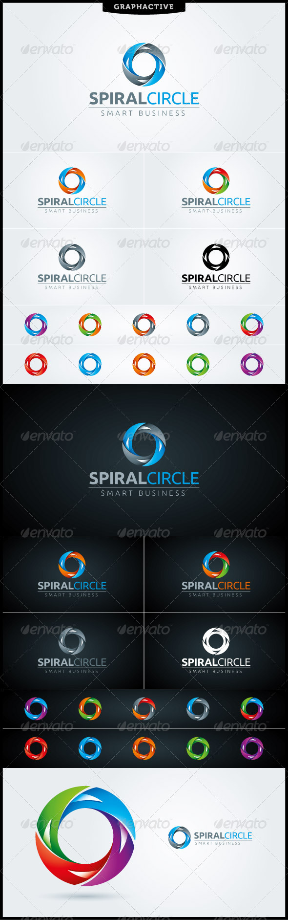 Spiral Circle Letter O Logo Template - Letters Logo Templates
