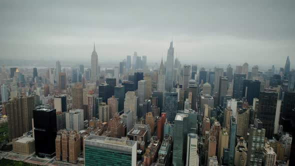 Aerial View of Manhattan Financial District New York USA alt