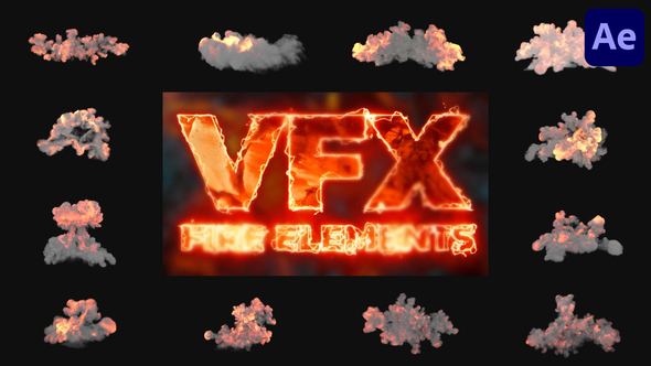 VFX Fire Elements for After Effects