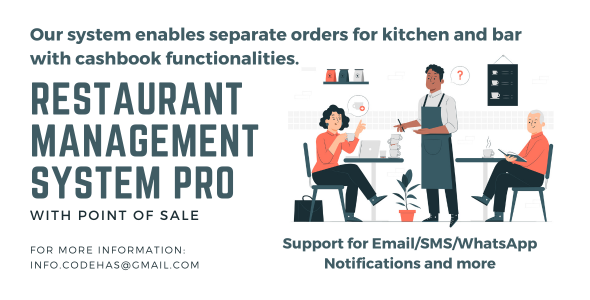Restaurant POS Pro - Restaurant management system with kitchen and bar display