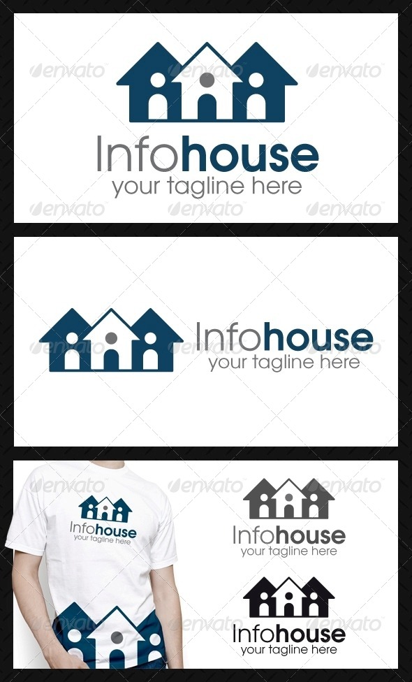 Info House Logo Template - Buildings Logo Templates