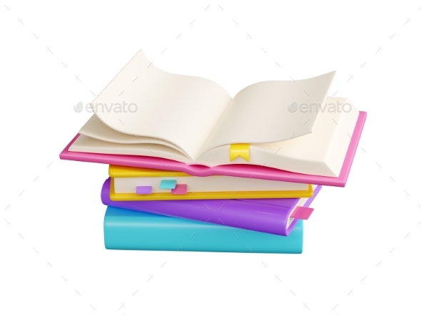 [DOWNLOAD]Pile of Close Paper Books and Open One with White