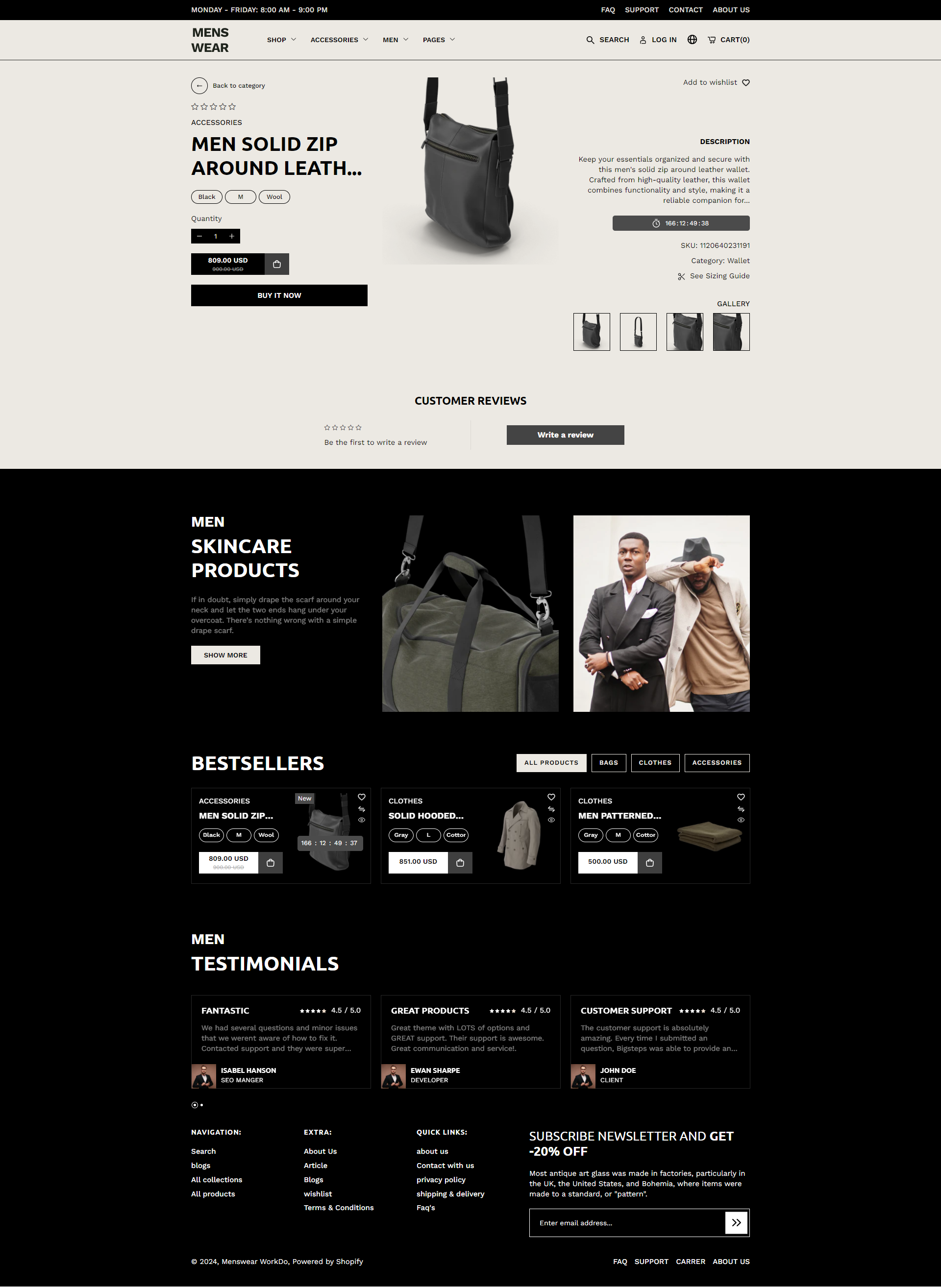 Menswear - Shopify 2.0 Modern Fashion Store Theme by WorkDo | ThemeForest