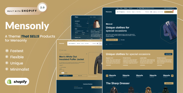 Mensonly - Shopify 2.0 Clothing Shop Theme