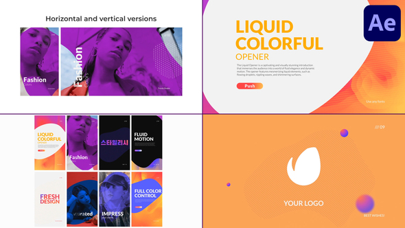Liquid Colorful Opener for After Effects