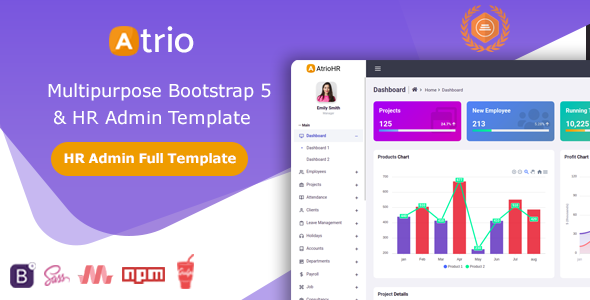 Atrio - Bootstrap 5 Human Resource Admin Dashboard Template