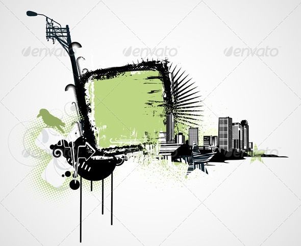 Urban Grunge Frame - Borders Decorative