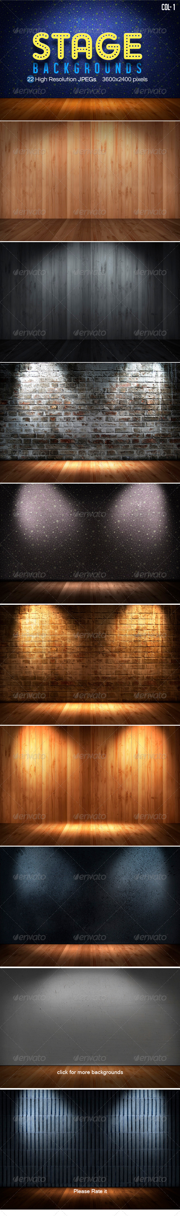 Stage Backgrounds Col1 - 3D Backgrounds