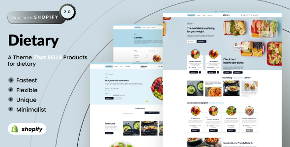 Dietary - Healthy food Shopify 2.0 eCommerce Templates