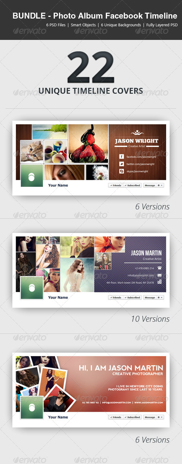 Bundle - Creative Facebook Timeline Covers - Facebook Timeline Covers Social Media