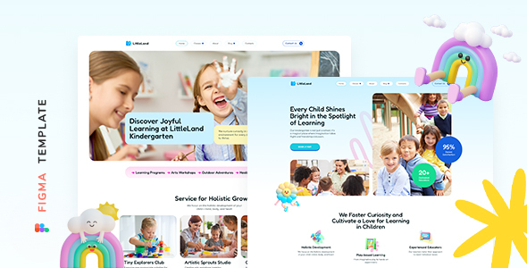 LittleLand – Kindergarten Template for Figma by merkulove | ThemeForest