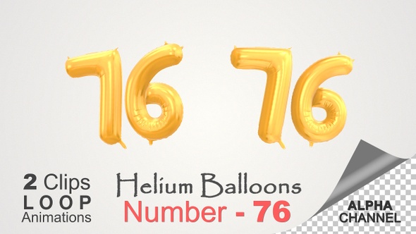 Celebration Helium Balloons With Number – 76