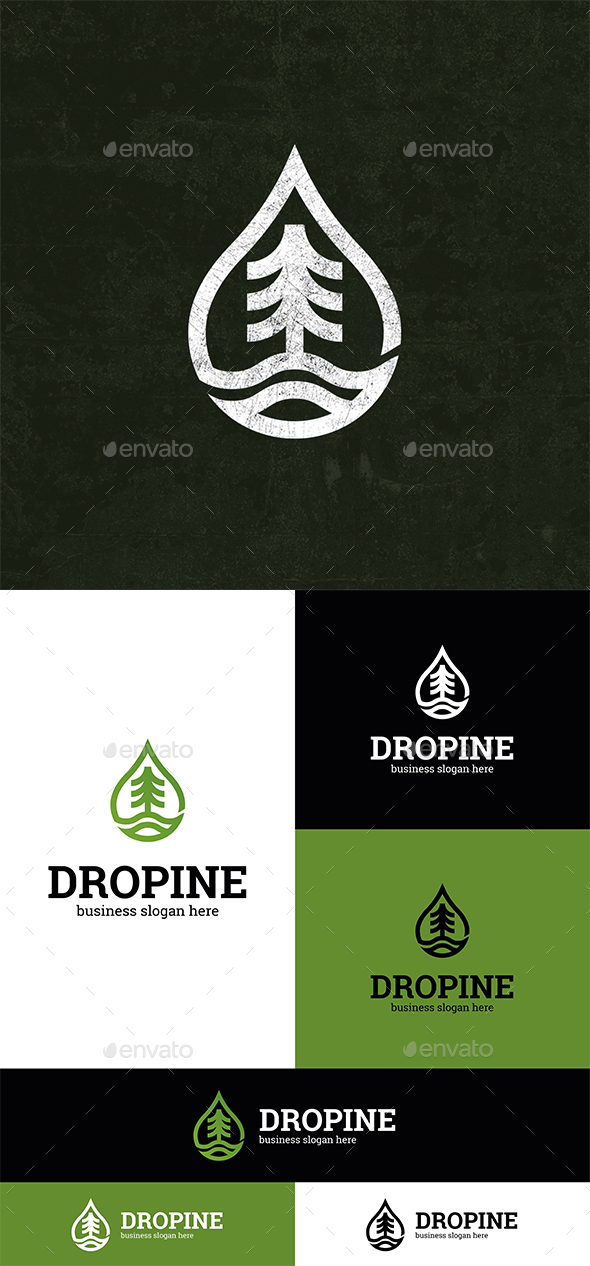 Drop and Pine Logo