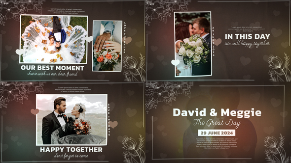 Wedding Invitation Opener Premiere Pro template preview
