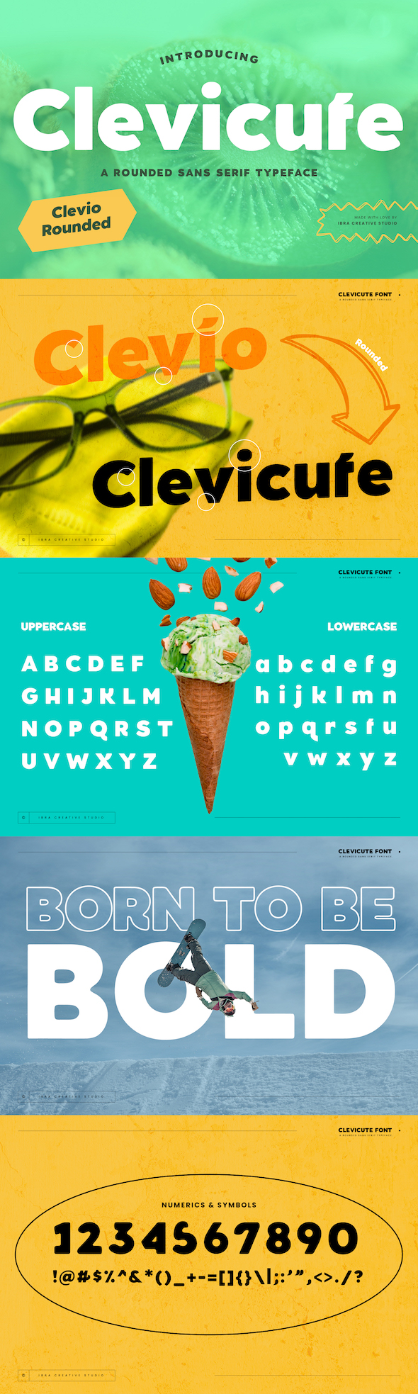 Clevicute - A Rounded Sans Serif Typeface
