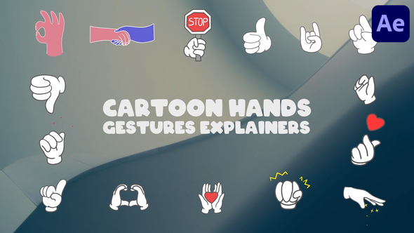 Cartoon Hands Gestures Explainers for After Effects Elements template preview