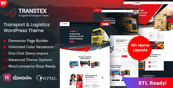 Transtex - Transport & Logistics WordPress Theme