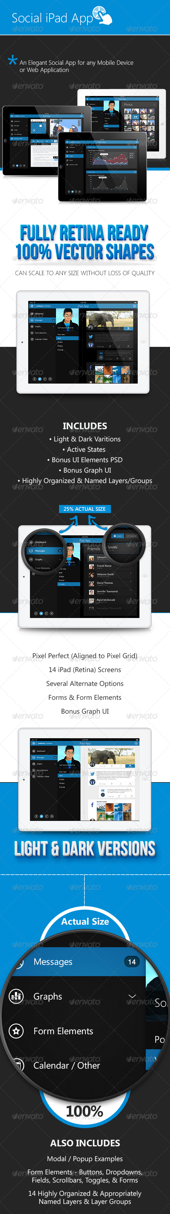Pro Retina Pad OS Tablet App & UI Elements - User Interfaces Web Elements