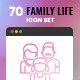 70 Home Life Icons | Dualine Series