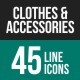 Clothes & Accessories Line Icons