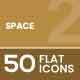 Space Flat Multicolor Icons