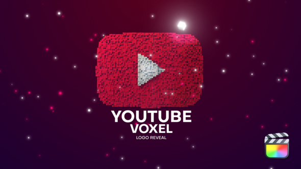 Youtube Voxel Pixel Logo Reveal
