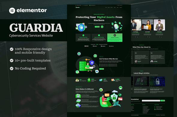 Guardia - Cyber Security Services Elementor Template Kit