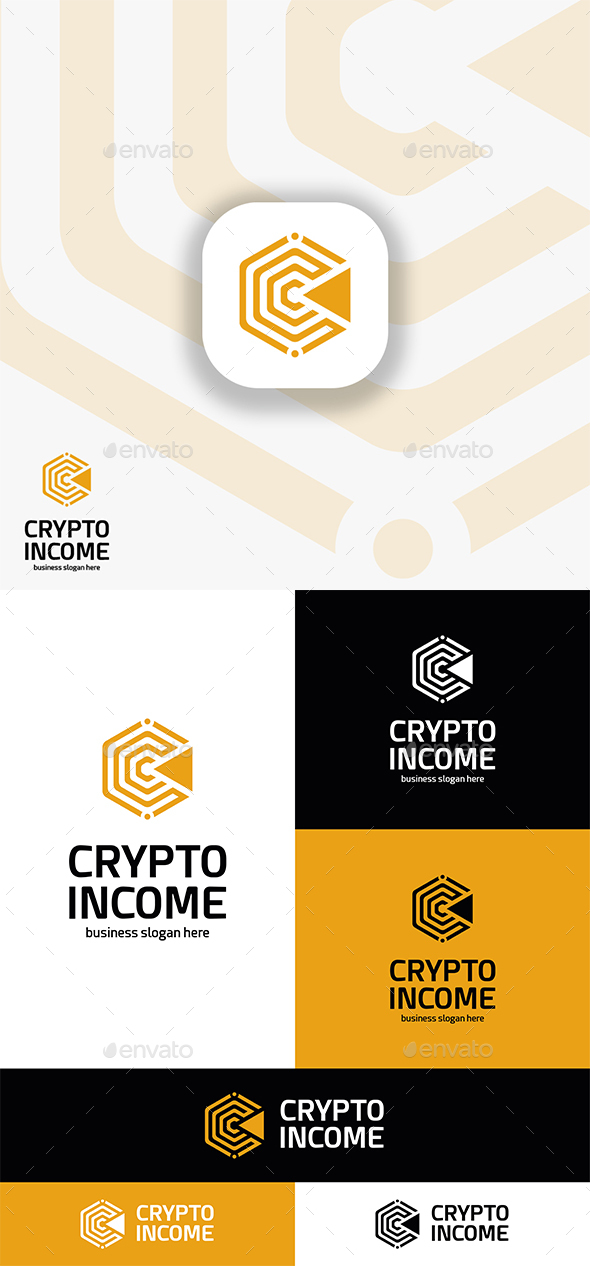 Crypto Income C Symbol Logo