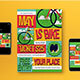 Green Retro May is Bike Flyer Set