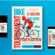 White Risograph Bike Tournament Flyer Set