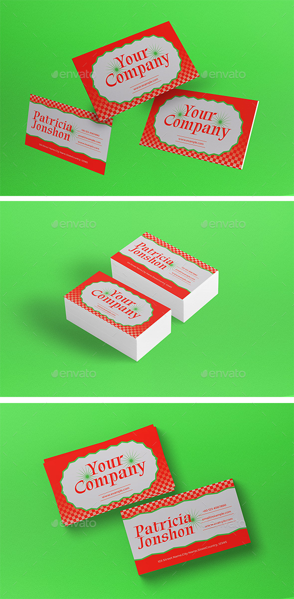 Red Neo Brutalism Business Card