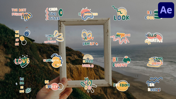 Abstract Colorful Titles for After Effects Titles template preview