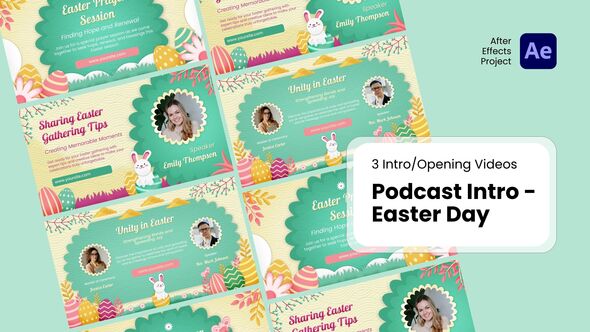 Intro/Opening - Podcast Intro Easter Day After Effects Template Product Promo template preview